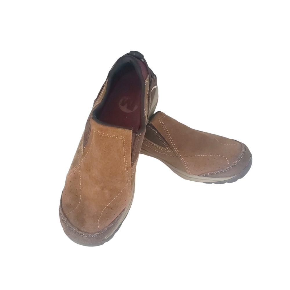 Merrell Brown Suede Leather Slip On Loafers Flats Size 8.5